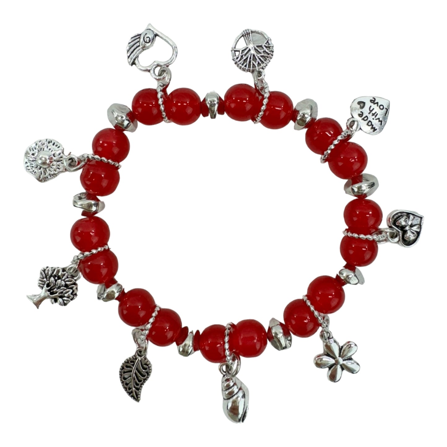 Natural Stone Multi Charm Bracelet BR4226-5 (12PC)