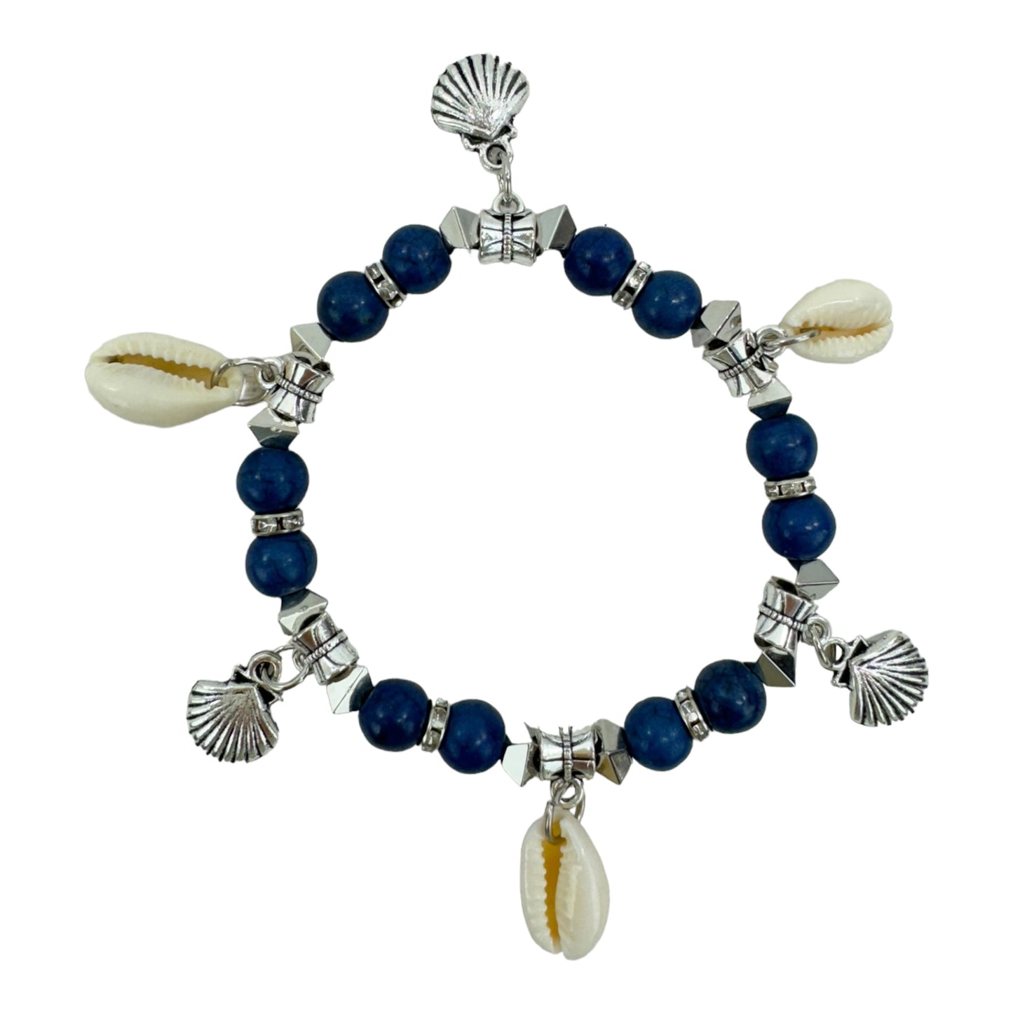 Natural Stone Shell Charm Bracelet BR4226-7 (12PC)