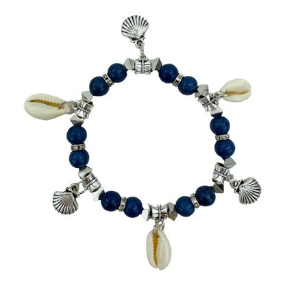 Natural Stone Shell Charm Bracelet BR4226-7 (12PC)