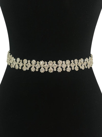 Rhinestone Flower Wedding Belt BT6018 (1PC)
