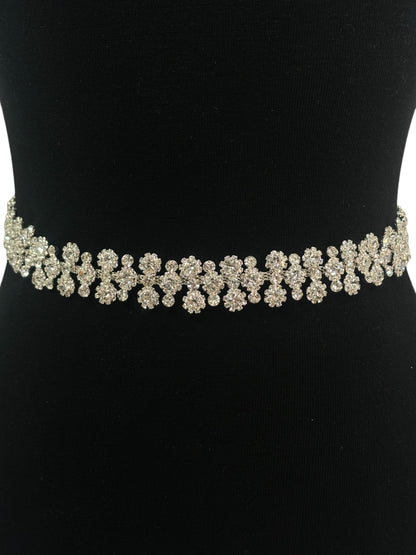 Rhinestone Flower Wedding Belt BT6018 (1PC)