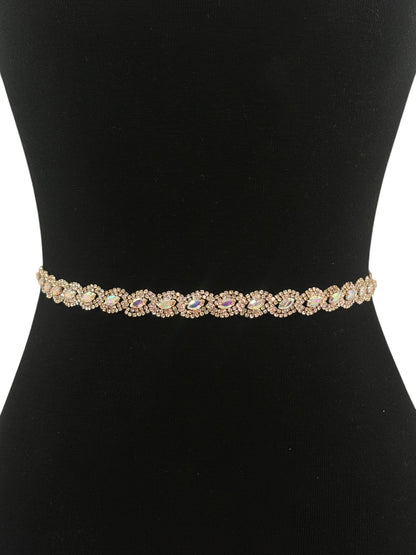 Rhinestone Oval Wedding Belt BT704 (1PC)
