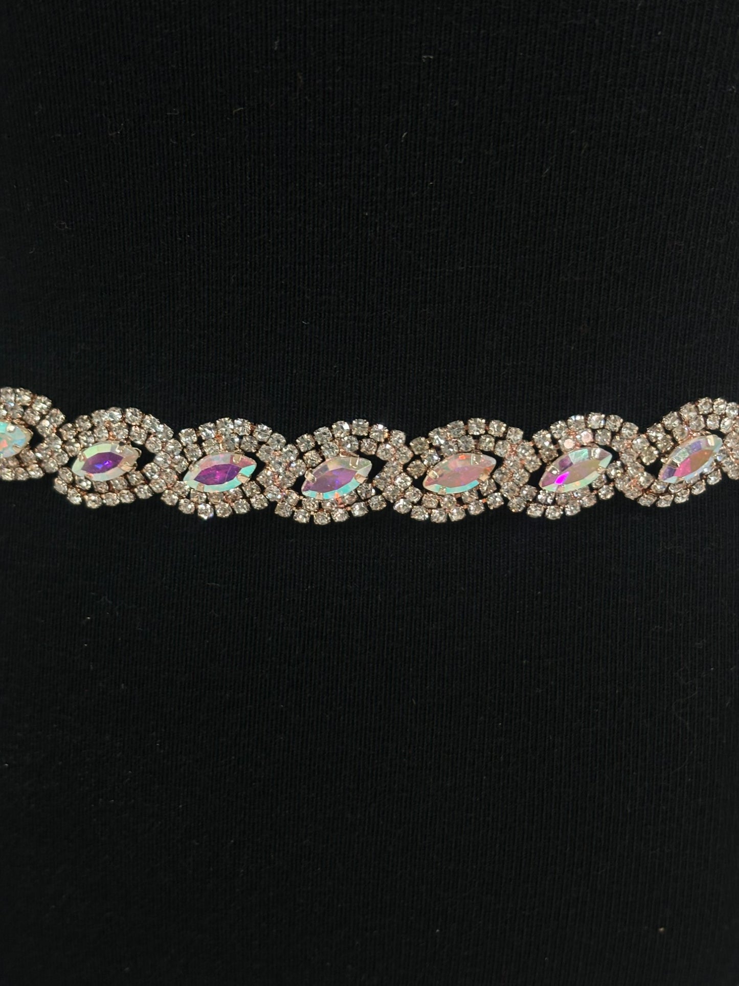 Rhinestone Oval Wedding Belt BT704 (1PC)