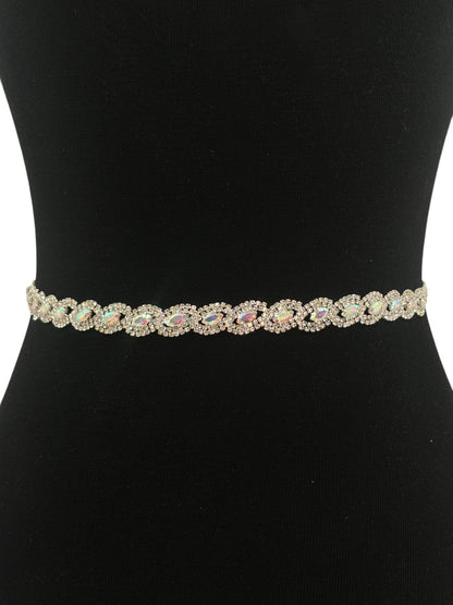 Rhinestone Oval Wedding Belt BT704 (1PC)