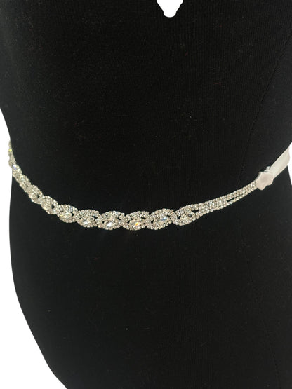 Rhinestone Oval Wedding Belt BT704 (1PC)