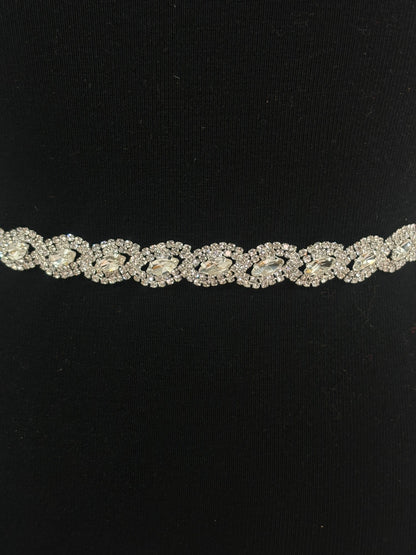 Rhinestone Oval Wedding Belt BT704 (1PC)