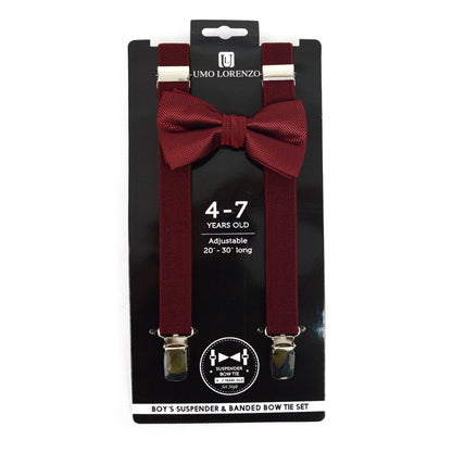 Boy's 4-7 Years Old Clip-on Suspenders & Bow Tie Set BTHSU47-6308 (1PC)