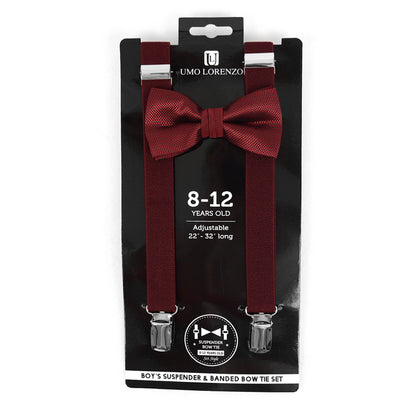 Boy's 8-12 Years Old Clip-on Suspenders & Bow Tie Set BBTHSU812-6308 (1PC)