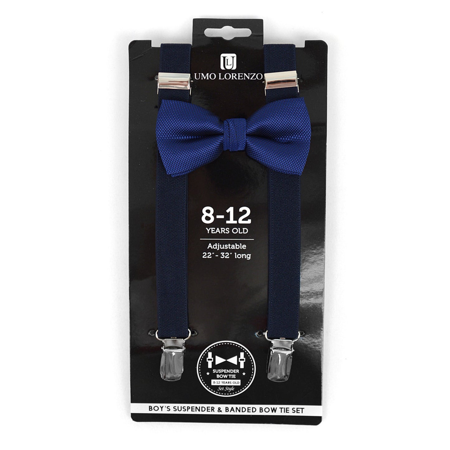 Boy's 8-12 Years Old Clip-on Suspenders & Bow Tie Set BBTHSU812-6308 (1PC)