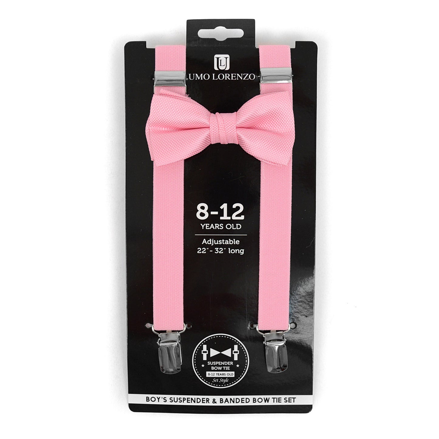 Boy's 8-12 Years Old Clip-on Suspenders & Bow Tie Set BBTHSU812-6308 (1PC)