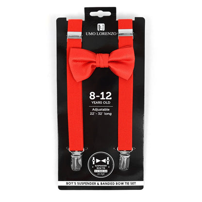 Boy's 8-12 Years Old Clip-on Suspenders & Bow Tie Set BBTHSU812-6308 (1PC)