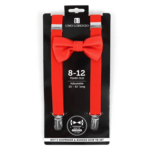 Boy's 8-12 Years Old Clip-on Suspenders & Bow Tie Set BBTHSU812-6308 (1PC)