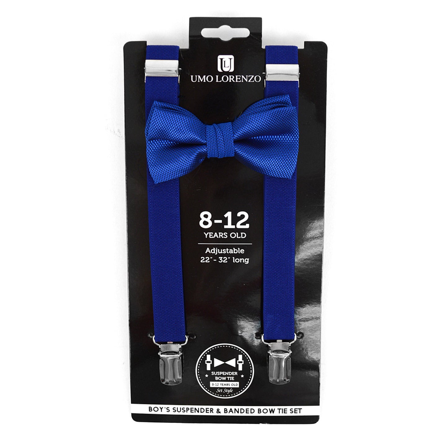 Boy's 8-12 Years Old Clip-on Suspenders & Bow Tie Set BBTHSU812-6308 (1PC)