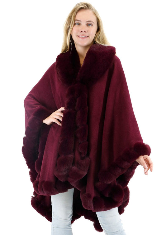 Solid Color Fur Shawl SW3719-1 (2PC)