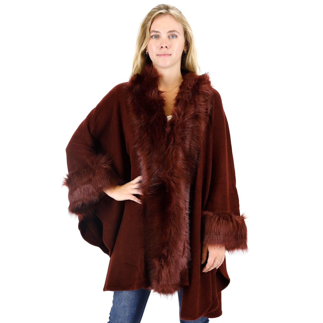 FUR SHAWL LONG SH921 (3PC)