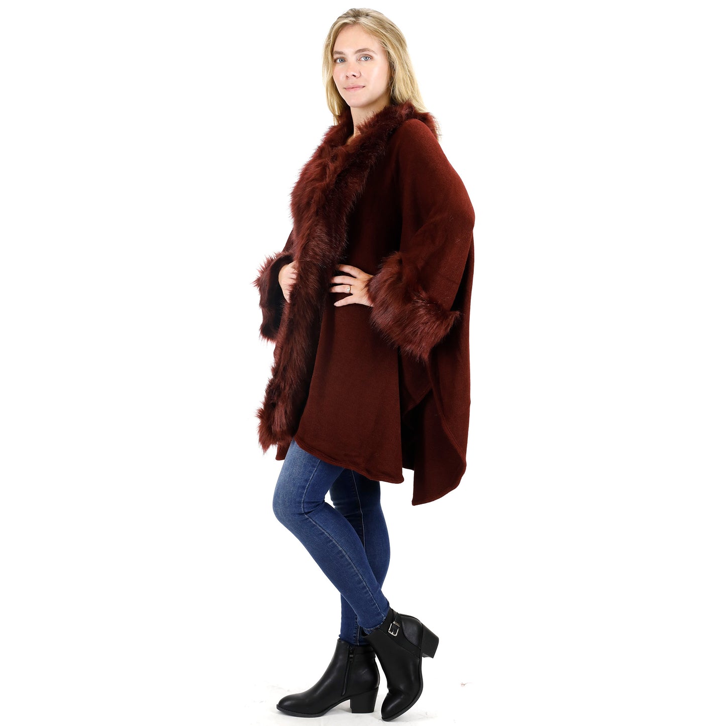 FUR SHAWL LONG SH921 (3PC)