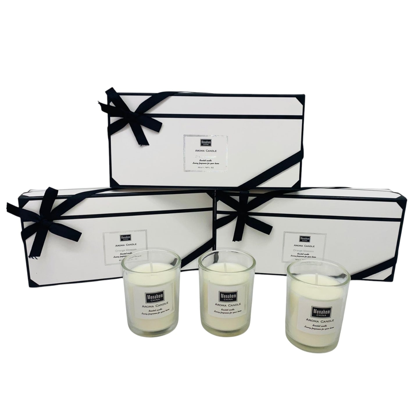 Scented Candle Gift Set Box Aroma Candle Orange Blossom C-51 (12PC)