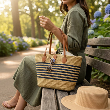 Rattan Beach Shoulder Bag BG4225-3n (2pc)