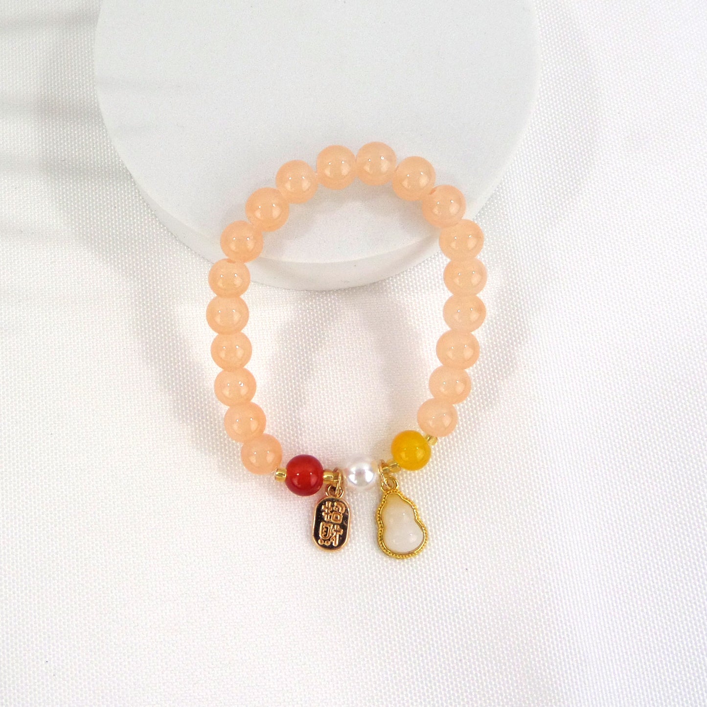 Natural Stone Charm Bracelet CBR3720-4 (12PC)