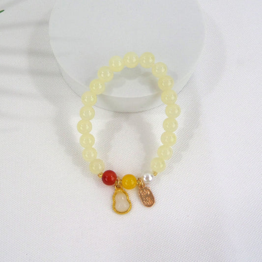 Natural Stone Charm Bracelet CBR3720-4 (12PC)