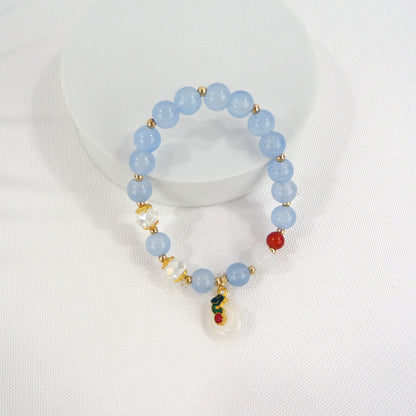 Natural Stone Charm Bracelet CBR3720-6 (12PC)
