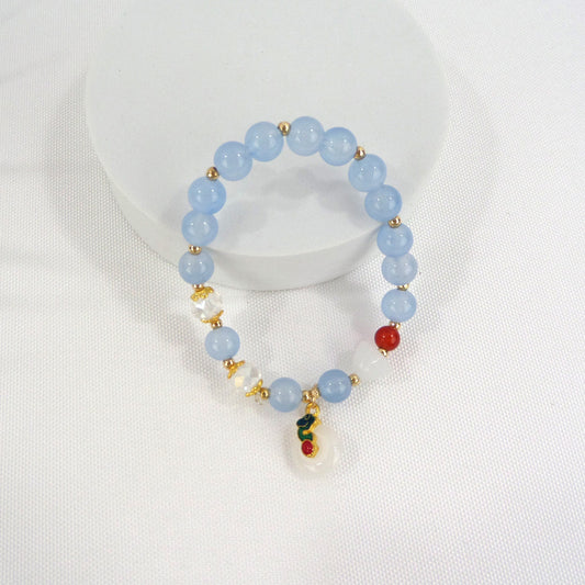 Natural Stone Charm Bracelet CBR3720-6 (12PC)