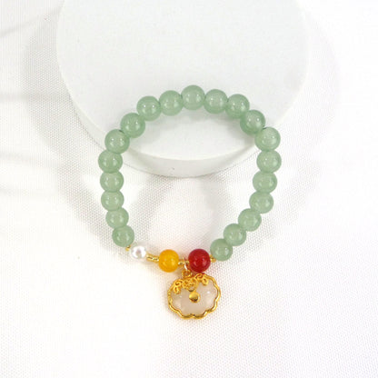 Natural Jade Charm Bracelet CBR3909-2 (12PC)