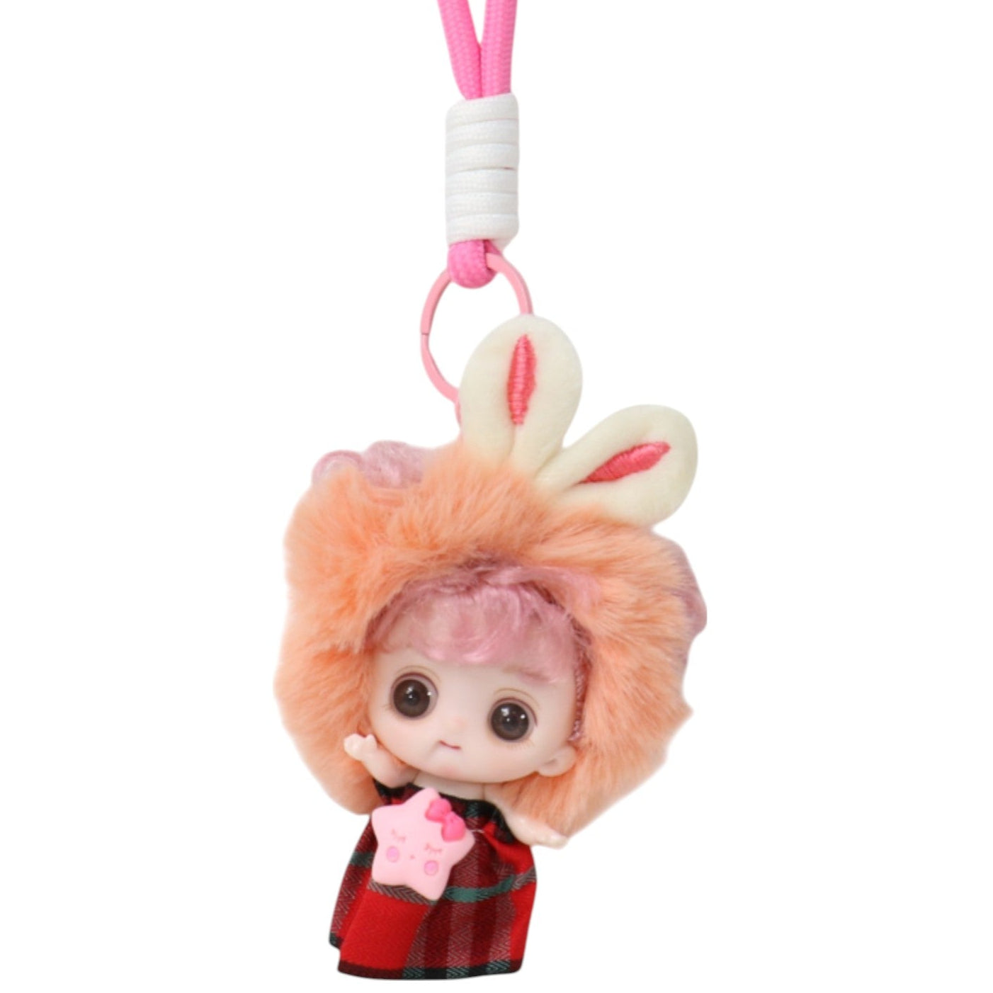 Bunny Ear Fairy Star Strap Keychain KC1205-40-C (12PC)