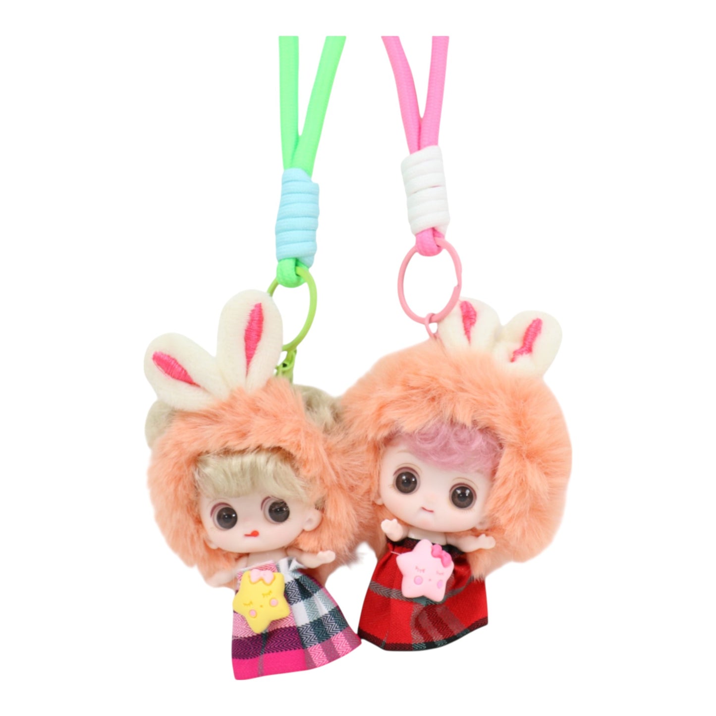Bunny Ear Fairy Star Strap Keychain KC1205-40-C (12PC)