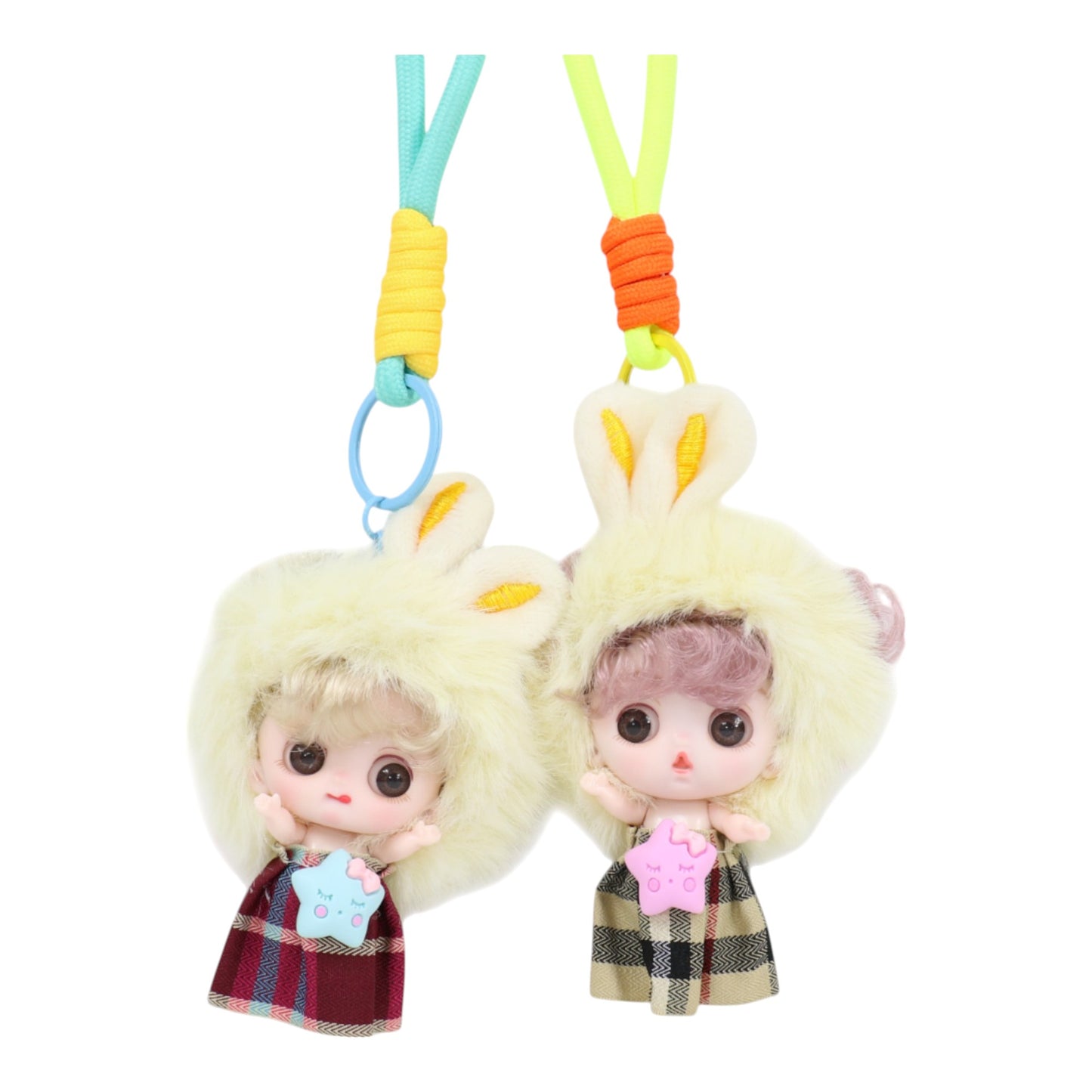 Bunny Ear Fairy Star Strap Keychain KC1205-40-C (12PC)