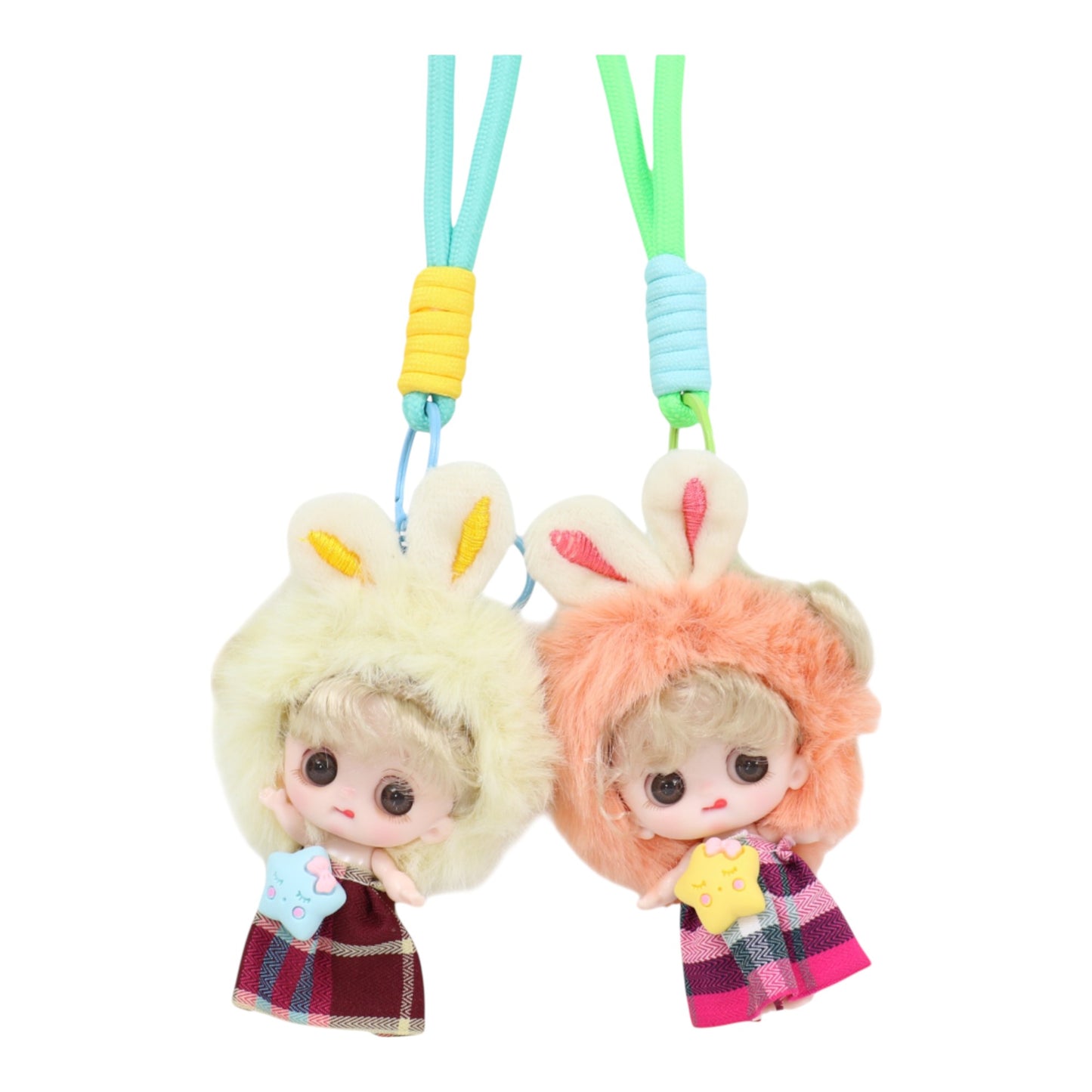 Bunny Ear Fairy Star Strap Keychain KC1205-40-C (12PC)
