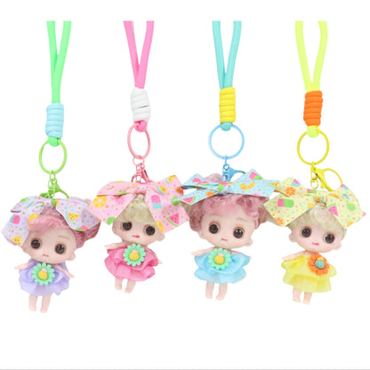 Flower Fairy Ribbon Strap Keychain KC1205-46-C (12PC)