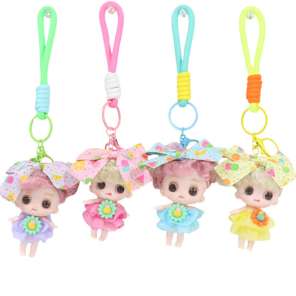 Flower Fairy Ribbon Strap Keychain KC1205-46-C (12PC)