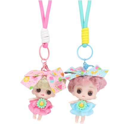 Flower Fairy Ribbon Strap Keychain KC1205-46-C (12PC)
