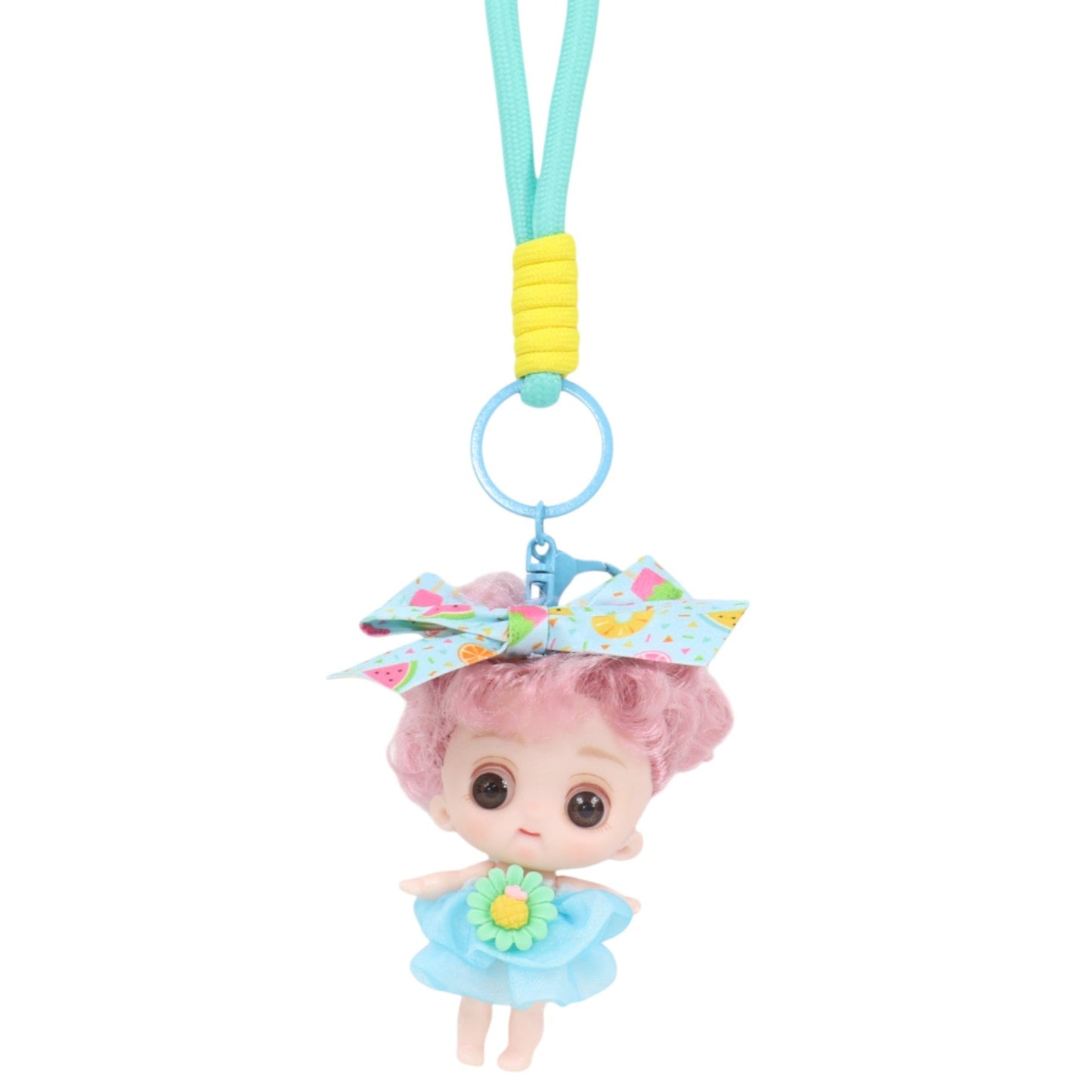 Flower Fairy Ribbon Strap Keychain KC1205-46-C (12PC)