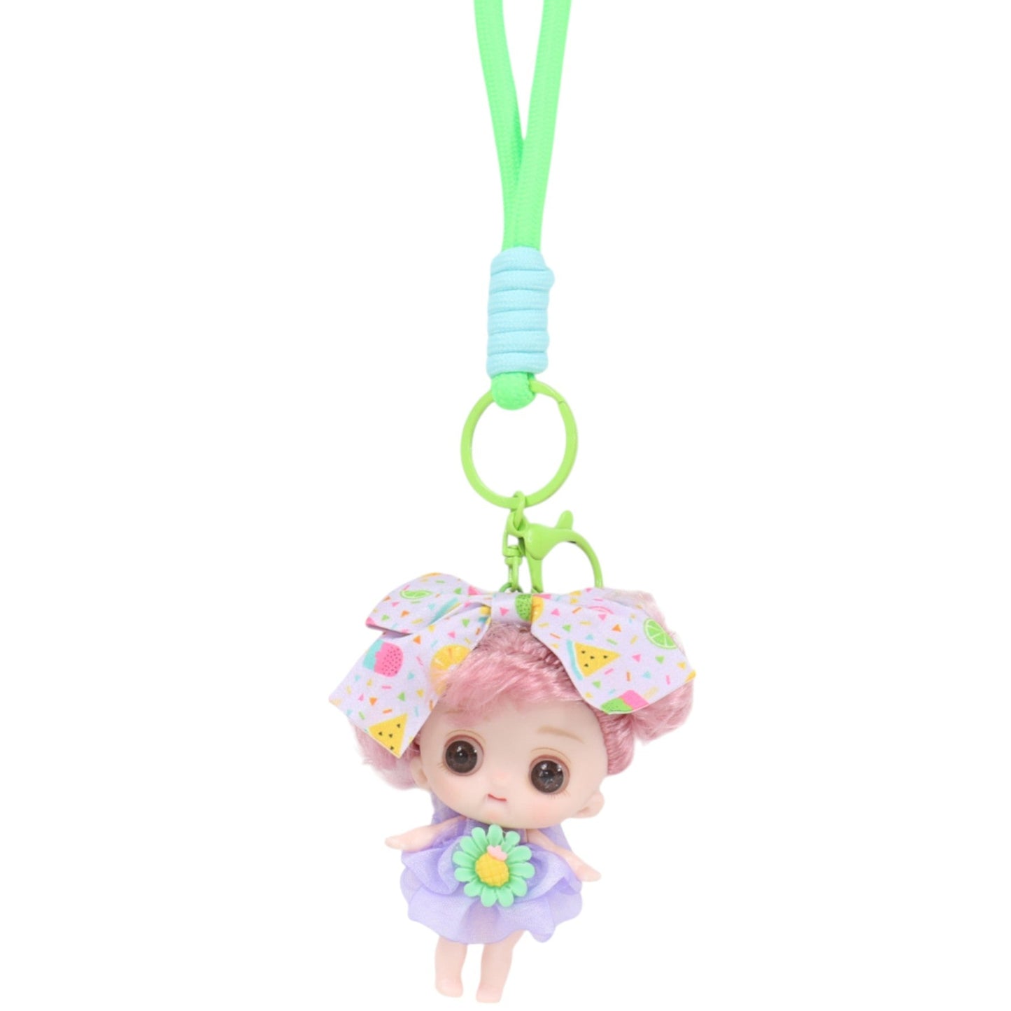 Flower Fairy Ribbon Strap Keychain KC1205-46-C (12PC)