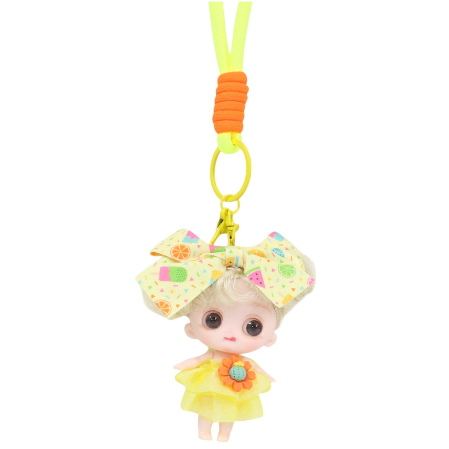 Flower Fairy Ribbon Strap Keychain KC1205-46-C (12PC)