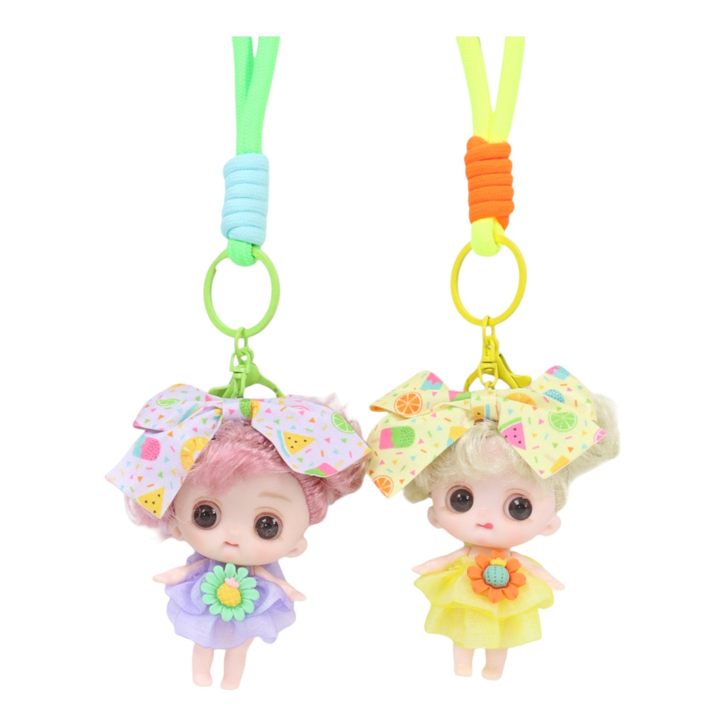 Flower Fairy Ribbon Strap Keychain KC1205-46-C (12PC)
