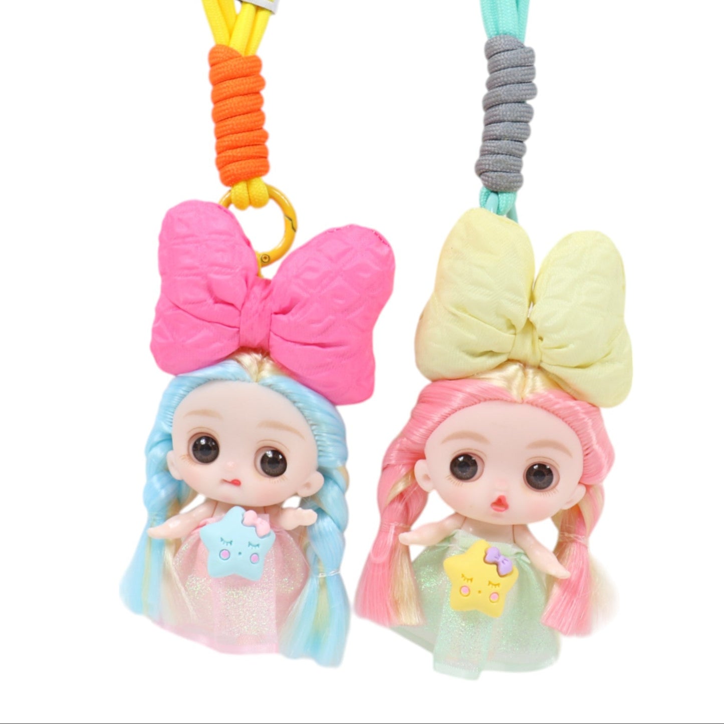 Star Fairy Ribbon Strap Keychain KC1205-47-C (12PC)