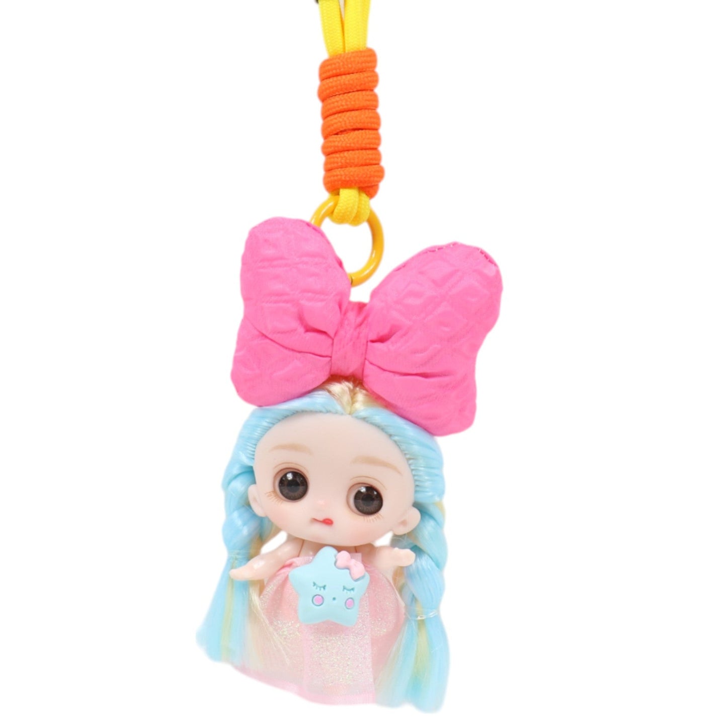 Star Fairy Ribbon Strap Keychain KC1205-47-C (12PC)
