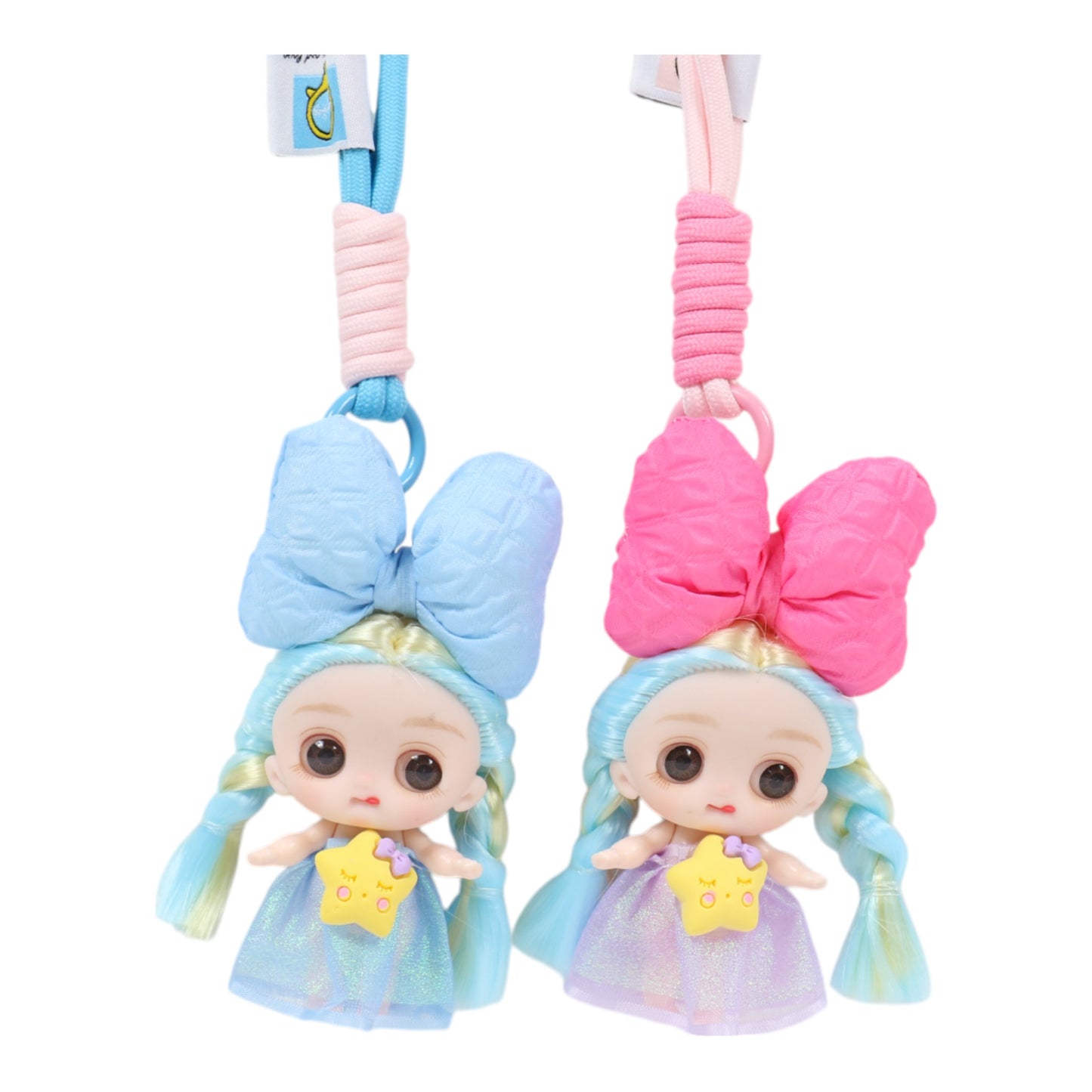 Star Fairy Ribbon Strap Keychain KC1205-47-C (12PC)