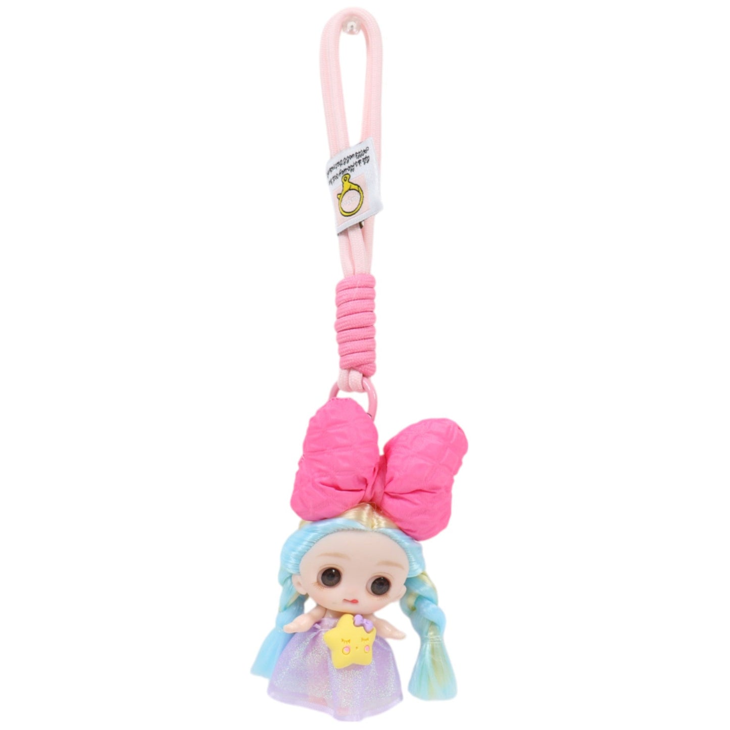 Star Fairy Ribbon Strap Keychain KC1205-47-C (12PC)