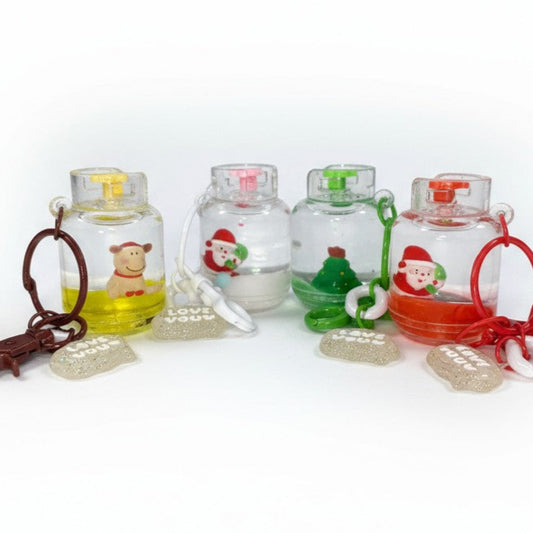 Christmas Holiday Liquid Jar Key Chain KC21026-20 (12PC)