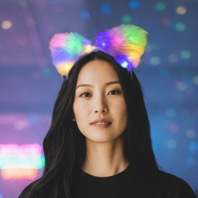 Led Cat Ear Fluffy Headband JH5828-1 (12PC)