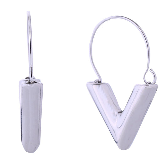 14K Gold Dipped V Hoop Earring SJE310684 (6PC)