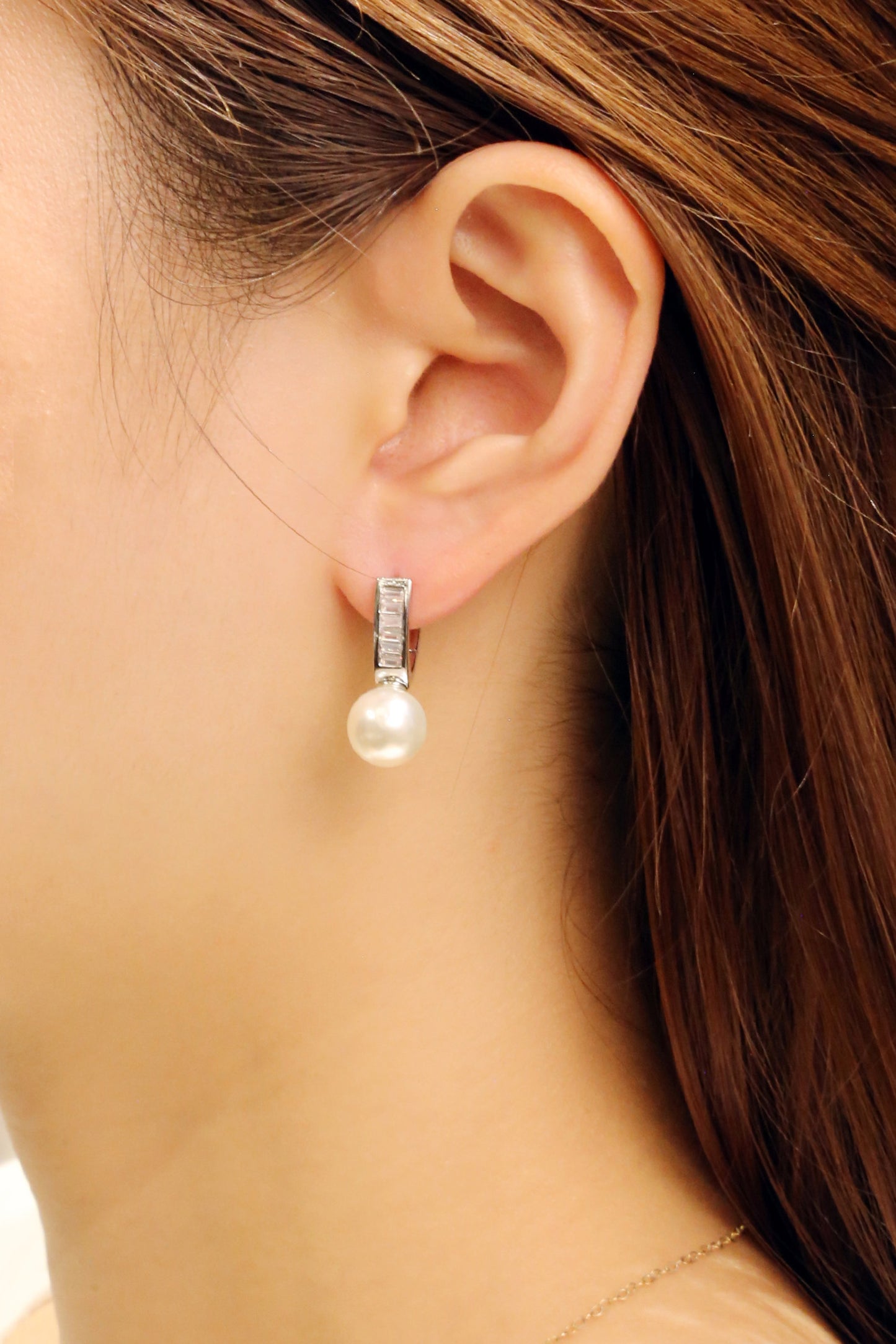 14K Gold Dipped CZ Pearl Drop Earring SJE310721 (12PAIR)