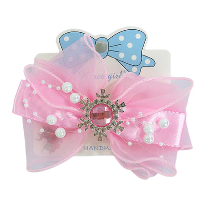 Kids Bow Snowflake Hair Deco Clip HLC4315-10 (12PC)