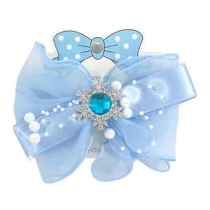 Kids Bow Snowflake Hair Deco Clip HLC4315-10 (12PC)