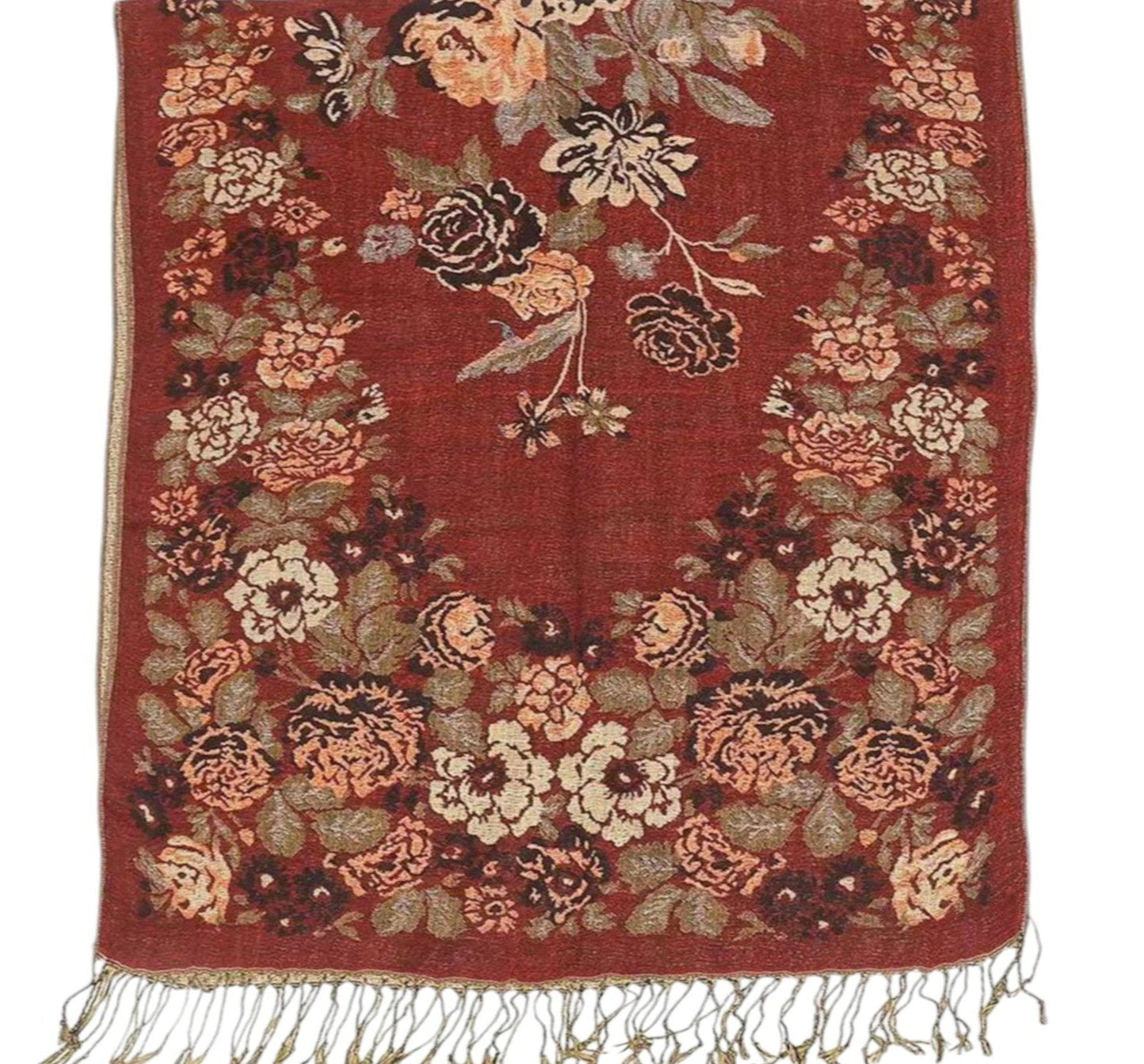 Metallic Pashmina Rose Pattern SCF3719-29 (12PC)