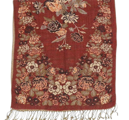 Metallic Pashmina Rose Pattern SCF3719-29 (12PC)